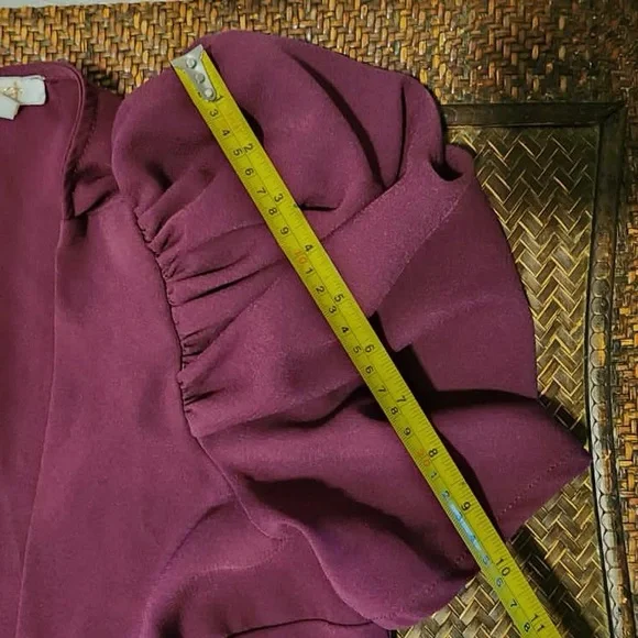 Wrap Blouse with Flutter Sleeves - Picture 13 of 16